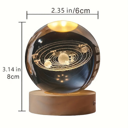 Klaris Kristallkugel - 3D-Lasergravur mit LED-Beleuchtung, Dekoration für Zuhause 2