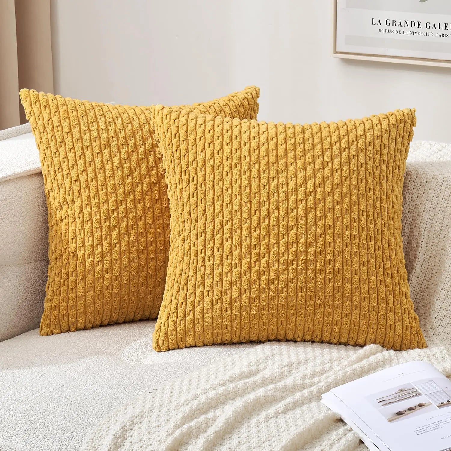 Kora Kissenbezug - Weicher Cord, Boho-Stil für Sofa und Bett 10