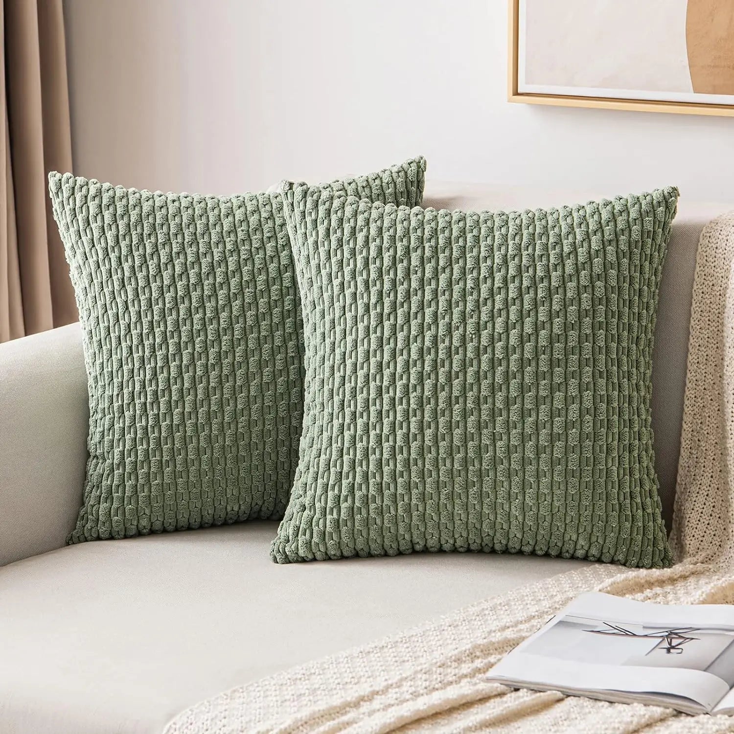 Kora Kissenbezug - Weicher Cord, Boho-Stil für Sofa und Bett 11