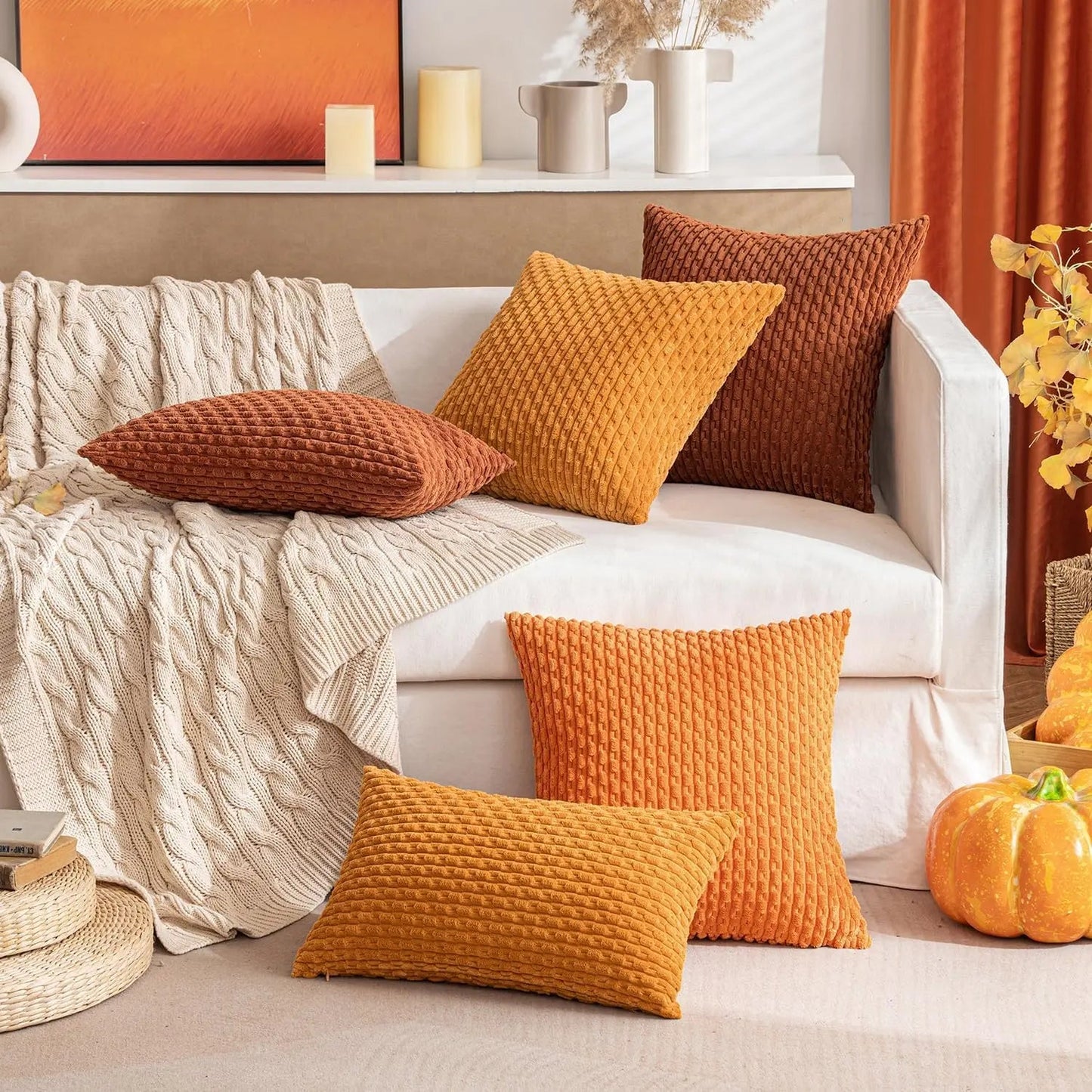 Kora Kissenbezug - Weicher Cord, Boho-Stil für Sofa und Bett 2