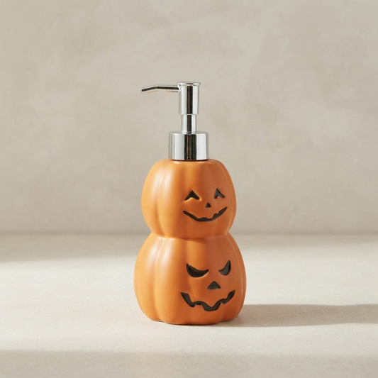 Kora Kürbis Seifenspender - Kunststoff, Nachfüllbar, Halloween-Design 0