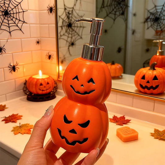 Kora Kürbis Seifenspender - Kunststoff, Nachfüllbar, Halloween-Design 1