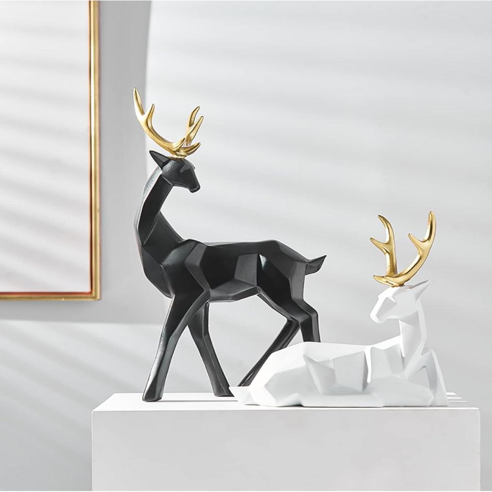 Kreo Hirschfigur - Geometrisches Harzdesign, Modern Elegant 1