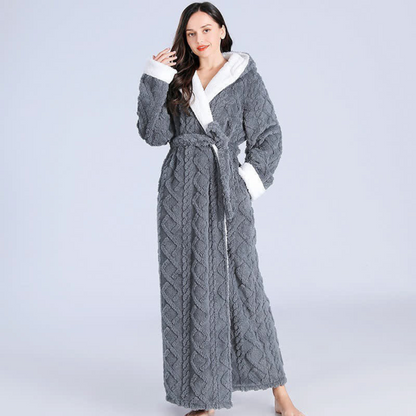 Langa Plüschmantel Damen - Weiches Material, Bequeme Kapuze 6