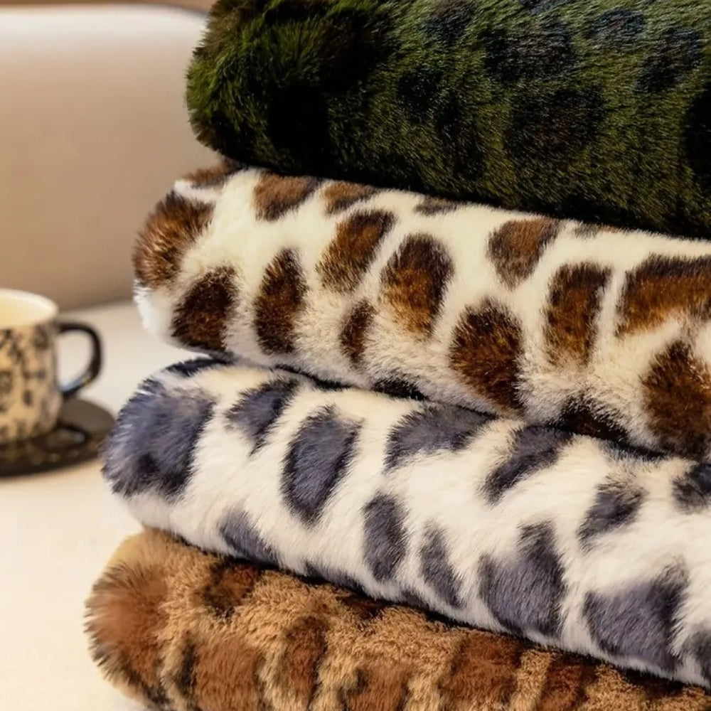 Lepora Sofabezug - Weiche Mikrofasermischung, Plüsch Leopardenmuster 7