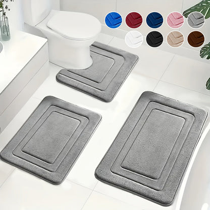 Liora Badematten-Set - Memory-Schaum, Rutschfest, 3-teilig 1