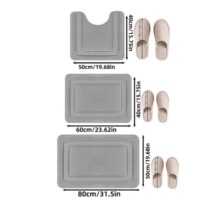 Liora Badematten-Set - Memory-Schaum, Rutschfest, 3-teilig 3