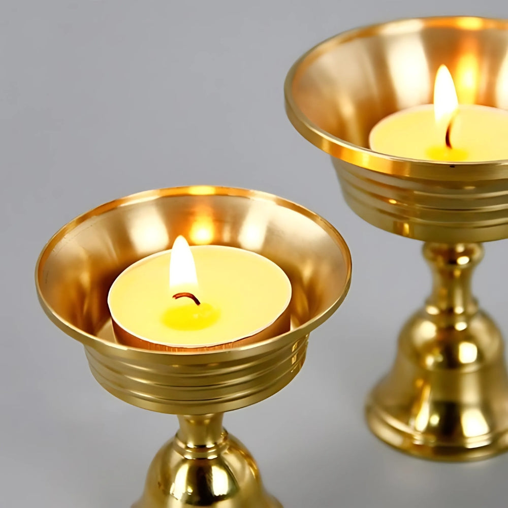 Liora Kerzenständer Gold - Vintage Stil, Eleganter Glanz 1