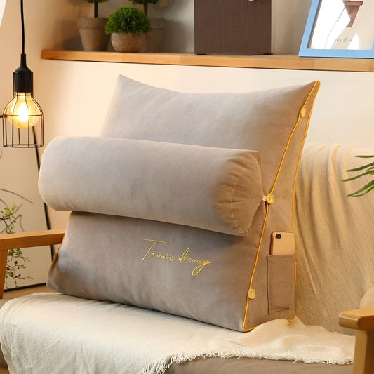 Liora Lesekissen Bett - Ergonomisches Dreieckskissen für Rückenstütze und Komfort 0