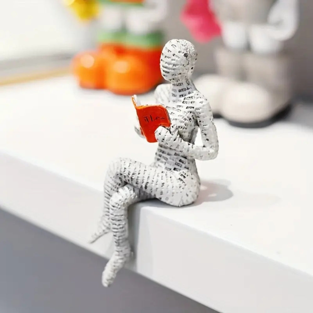 Liora Regal Dekoration - Kunstharz Figur Lesende Frau, Elegant und Detailliert 4