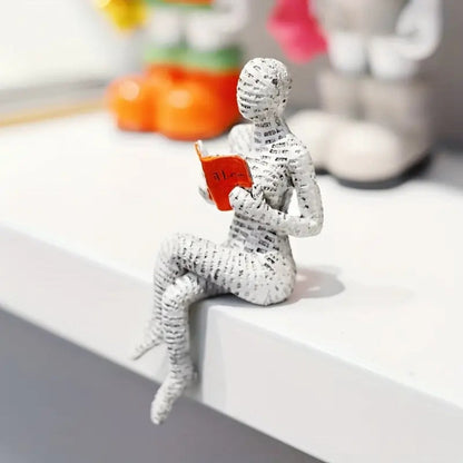Liora Regal Dekoration - Kunstharz Figur Lesende Frau, Elegant und Detailliert 4
