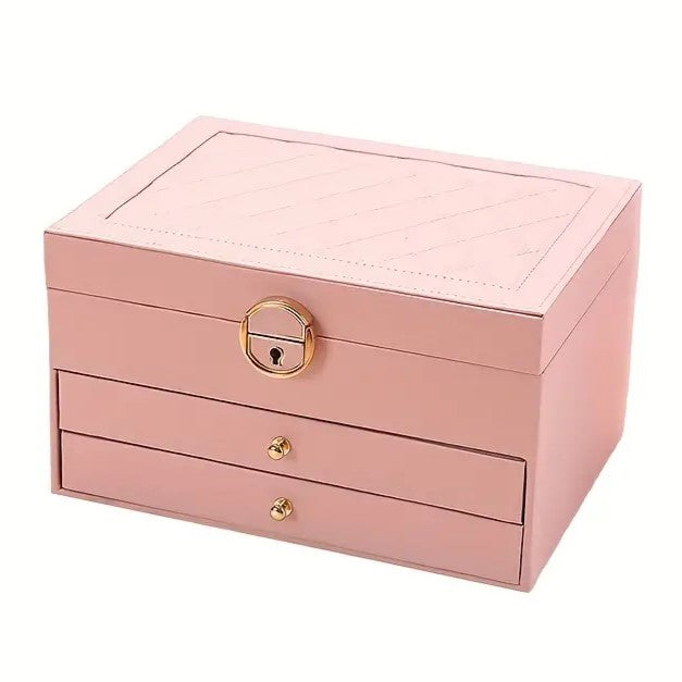 Liora Schmuckschatulle Damen - Leder, Mehrschichtiges Design für Organisierte Aufbewahrung 2
