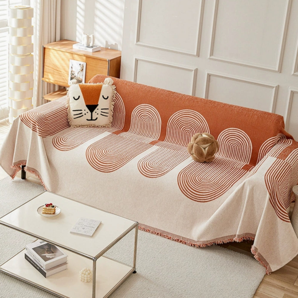 Lira Chenille-Sofabezug - Doppelseitig, Pflegeleicht, Boho-Chic 3