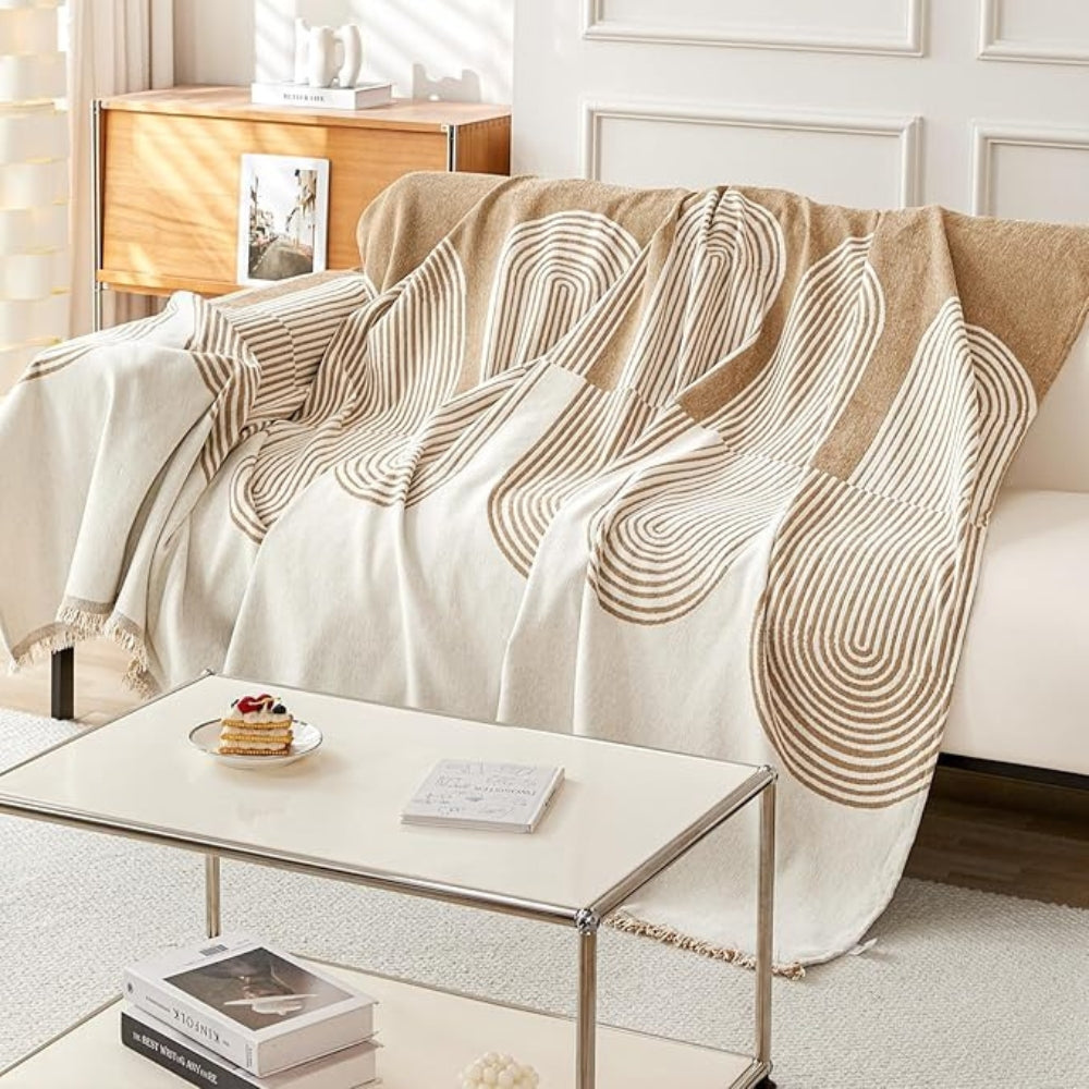 Lira Chenille-Sofabezug - Doppelseitig, Pflegeleicht, Boho-Chic 5