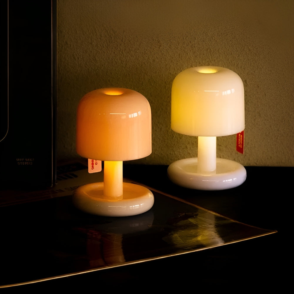 Luma Tischlampe - Tragbares Pilzdesign, USB-aufladbar, Sanftes LED Licht 4