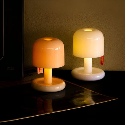 Luma Tischlampe - Tragbares Pilzdesign, USB-aufladbar, Sanftes LED Licht 4