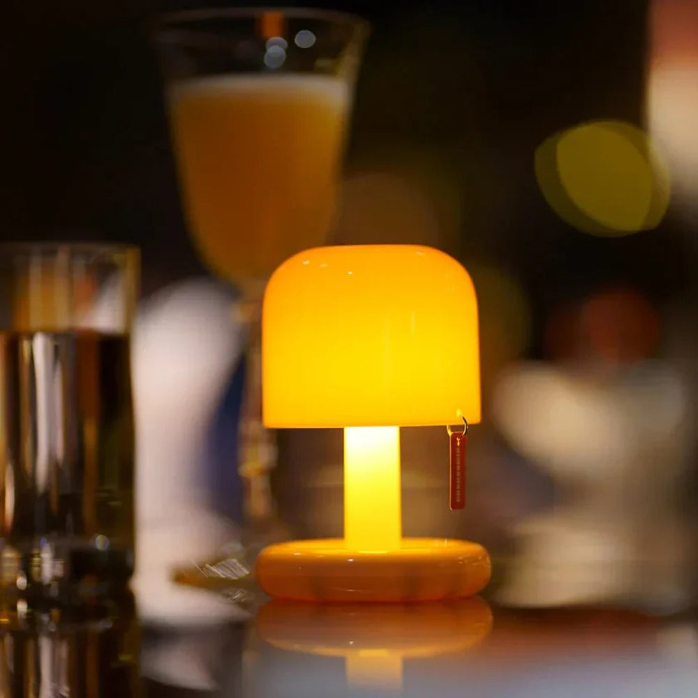 Luma Tischlampe - Tragbares Pilzdesign, USB-aufladbar, Sanftes LED Licht 6