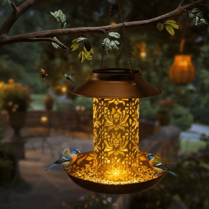 LumiBloom Vogelfutterstation - Hochwertiges Metall, LED-beleuchtet Elegant 0