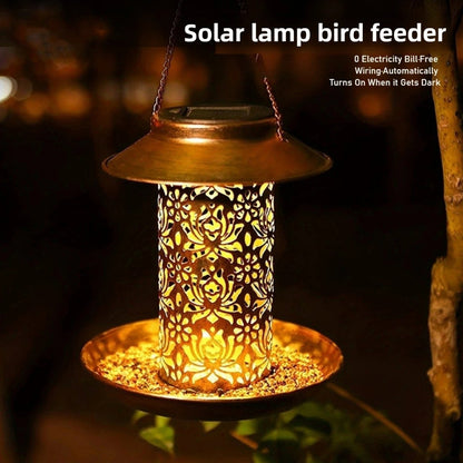 LumiBloom Vogelfutterstation - Hochwertiges Metall, LED-beleuchtet Elegant 5
