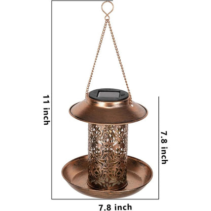 LumiBloom Vogelfutterstation - Hochwertiges Metall, LED-beleuchtet Elegant 7