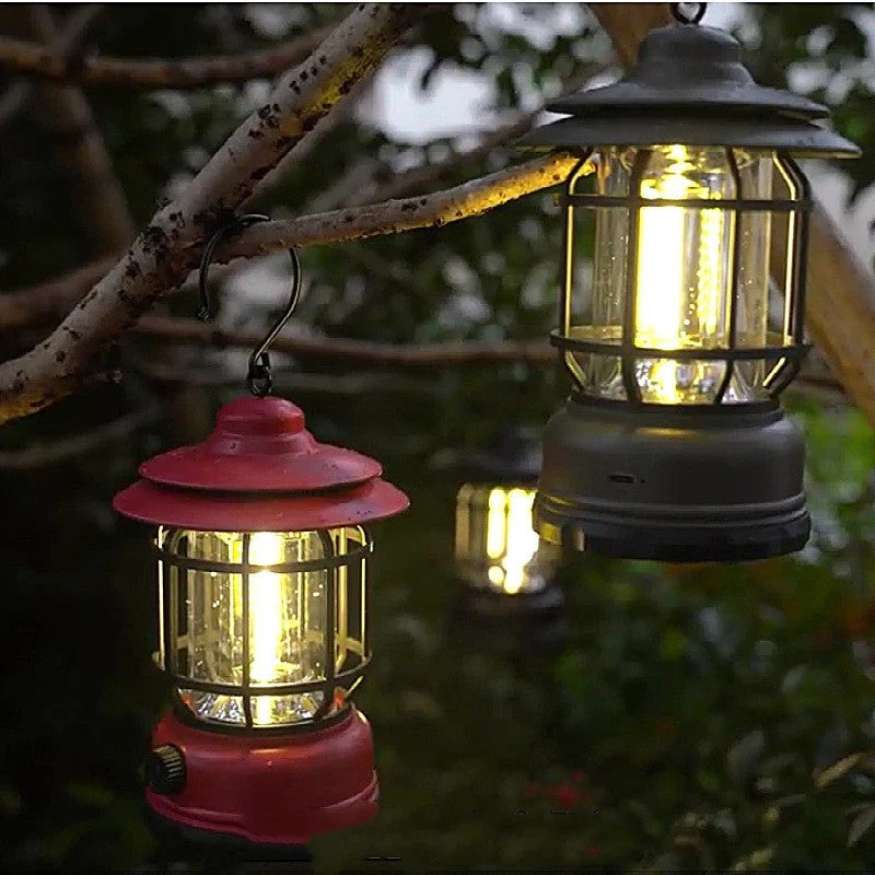 Lumos Campinglaterne - Wiederaufladbar, LED, Vintage-Design, Dimmbare Beleuchtung 2