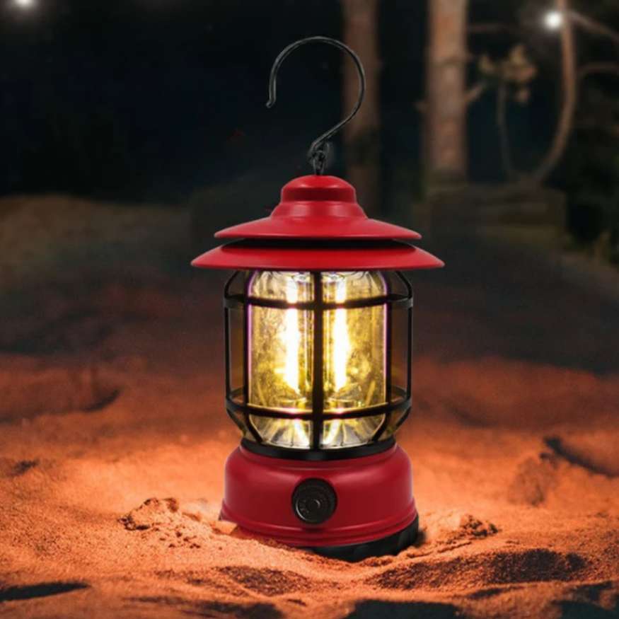 Lumos Campinglaterne - Wiederaufladbar, LED, Vintage-Design, Dimmbare Beleuchtung 4