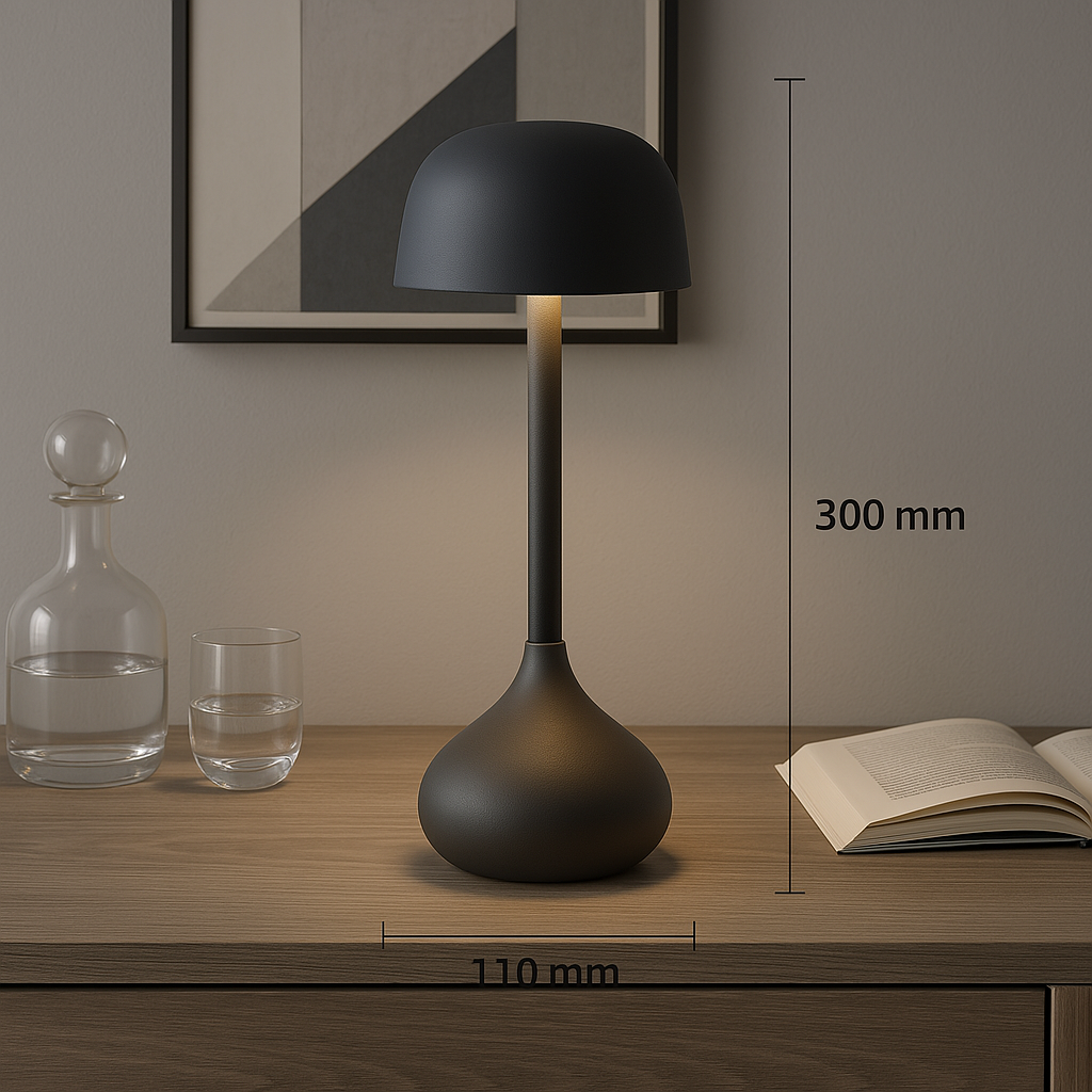 Luna Glow Schreibtischlampe LED - Aluminium, Tragbar und Wiederaufladbar 4