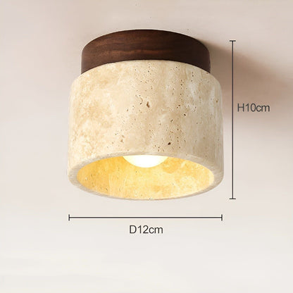 Lunaro Deckenleuchte - Gelber Marmor, Japanisches Design für Wohnzimmer 0