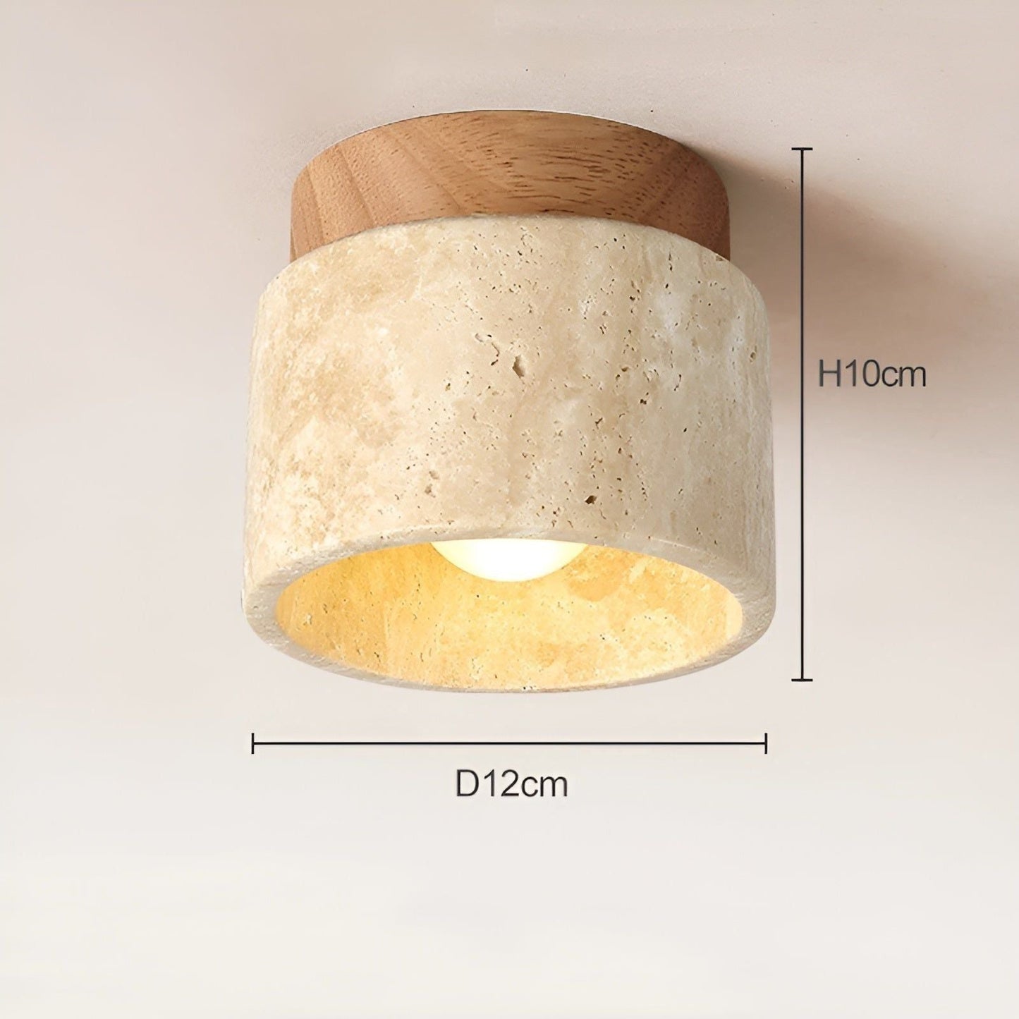 Lunaro Deckenleuchte - Gelber Marmor, Japanisches Design für Wohnzimmer 1