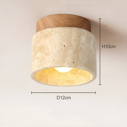 Lunaro Deckenleuchte - Gelber Marmor, Japanisches Design für Wohnzimmer 1