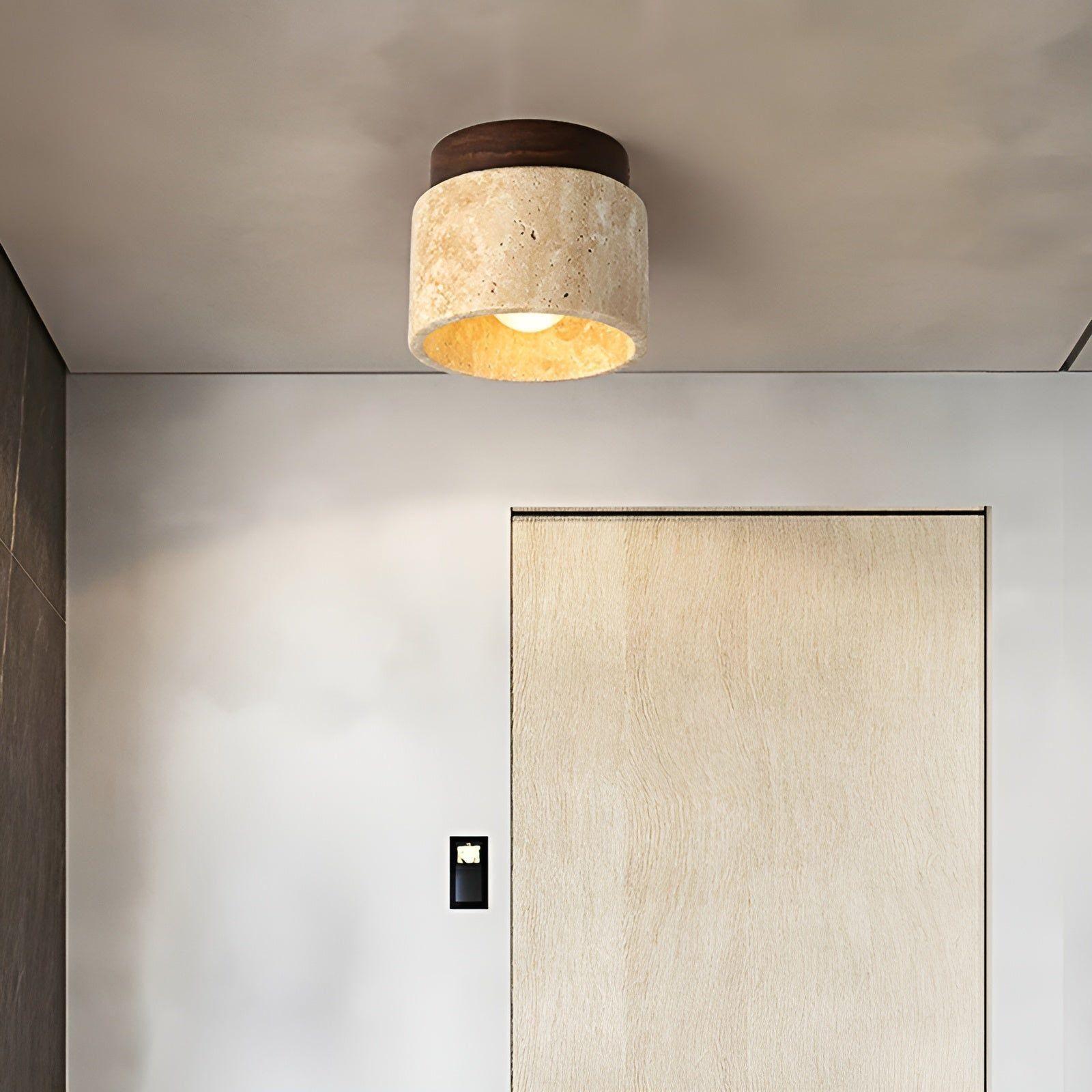 Lunaro Deckenleuchte - Gelber Marmor, Japanisches Design für Wohnzimmer 7