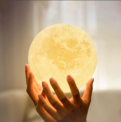 Lunaro Mondlampe - LED, Kabellos, Dimmbar mit Holzständer 6
