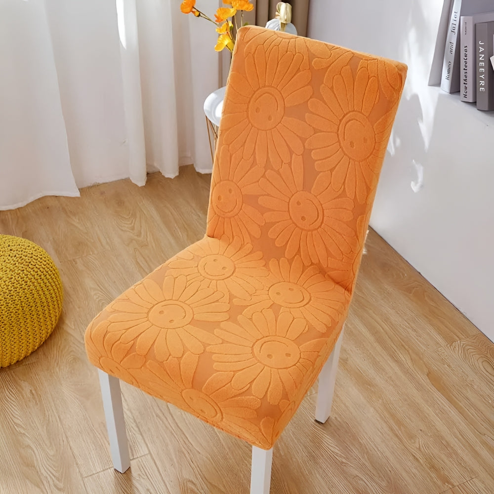 BloomSmileFit™ - Elastischer Stuhlbezug - Blumen Stil - Verspielter Stuhlschutz