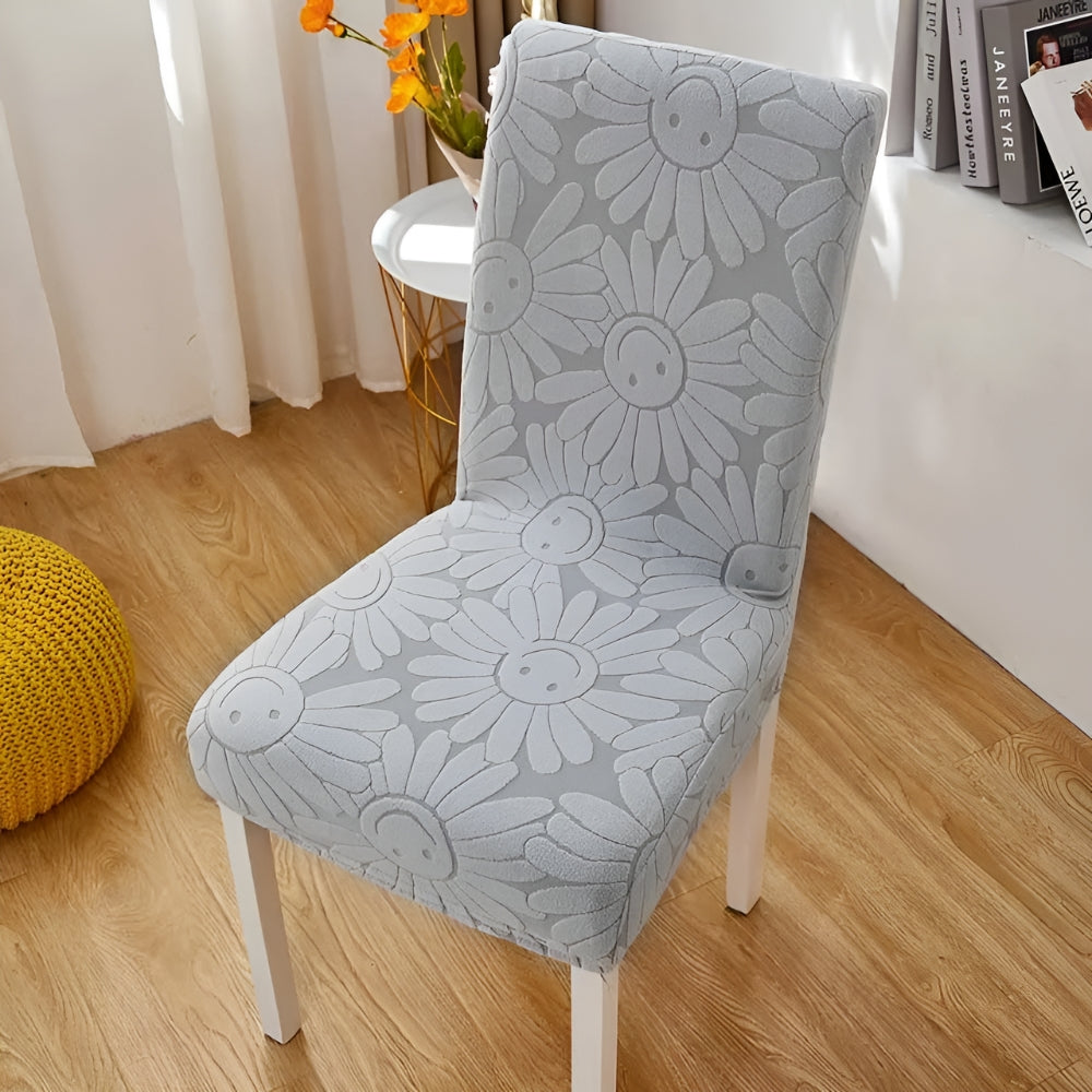 BloomSmileFit™ - Elastischer Stuhlbezug - Blumen Stil - Verspielter Stuhlschutz