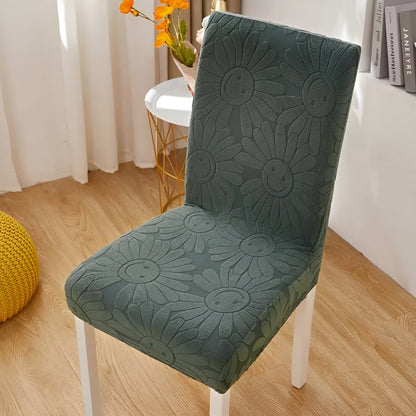BloomSmileFit™ - Elastischer Stuhlbezug - Blumen Stil - Verspielter Stuhlschutz