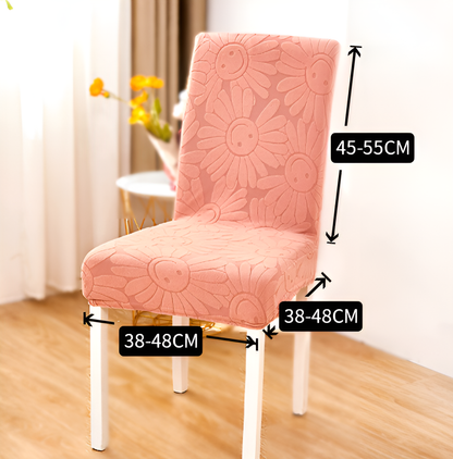 BloomSmileFit™ - Elastischer Stuhlbezug - Blumen Stil - Verspielter Stuhlschutz
