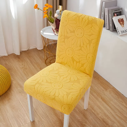 BloomSmileFit™ - Elastischer Stuhlbezug - Blumen Stil - Verspielter Stuhlschutz
