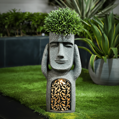 Magi Trio Gartenstatuen - Wetterfestes Kunstharz, Solarbeleuchtung 0