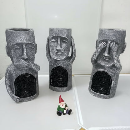 Magi Trio Gartenstatuen - Wetterfestes Kunstharz, Solarbeleuchtung 2
