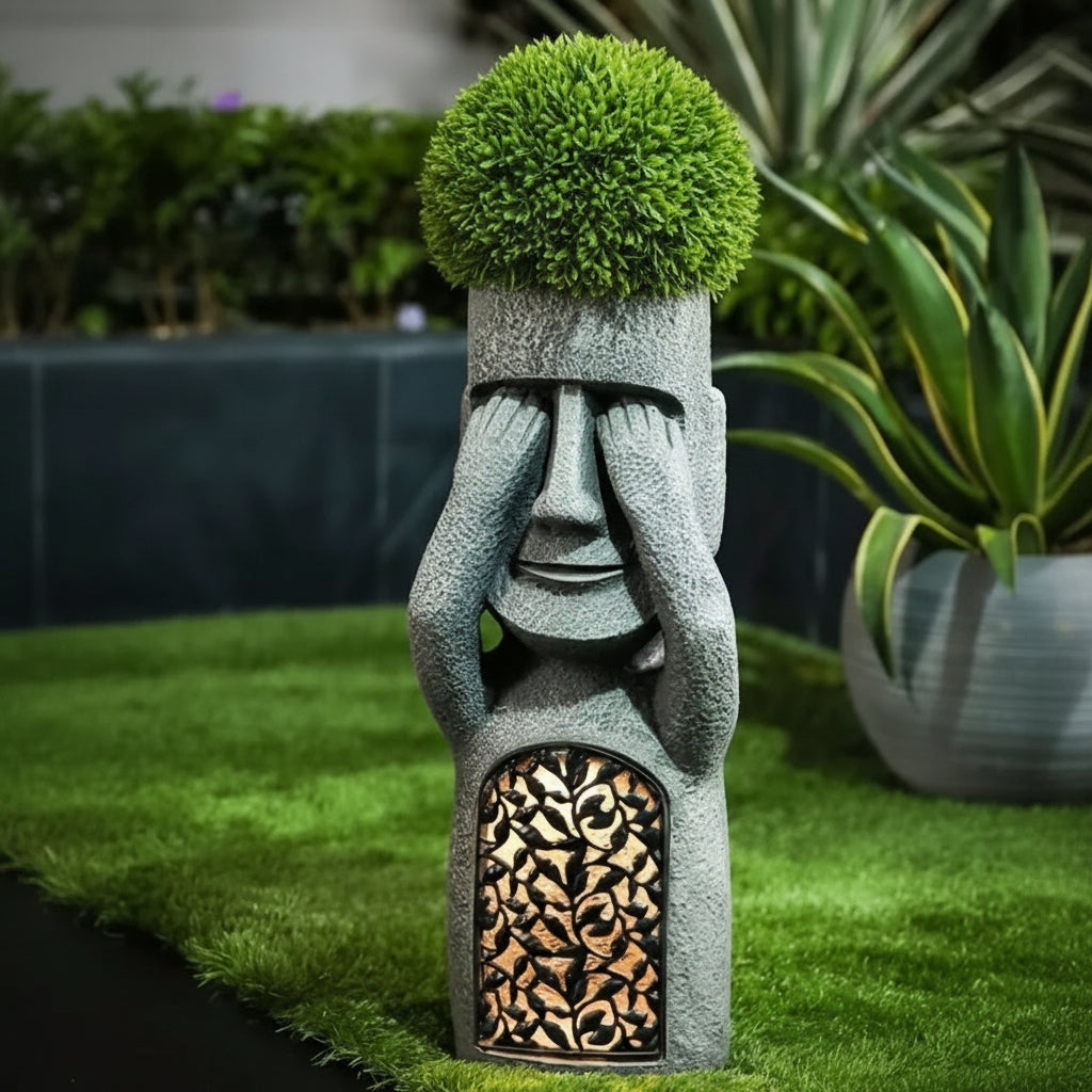 Magi Trio Gartenstatuen - Wetterfestes Kunstharz, Solarbeleuchtung 4