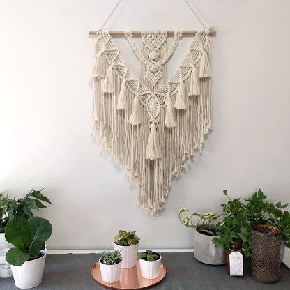 Mara Makramee Wandbehang - Handgewebt aus Baumwolle, Boho-Stil 1