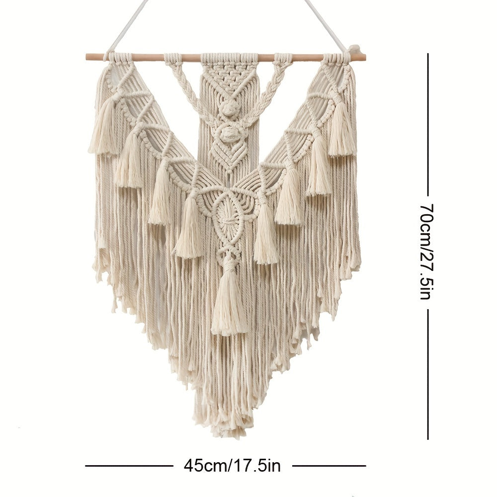Mara Makramee Wandbehang - Handgewebt aus Baumwolle, Boho-Stil 4