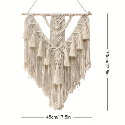 Mara Makramee Wandbehang - Handgewebt aus Baumwolle, Boho-Stil 4