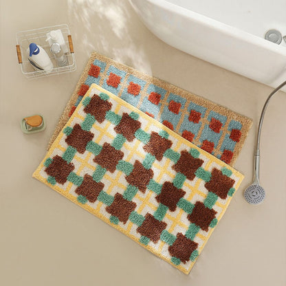 Maro Retro Badematte - Weicher Stoff, Rutschfest, 80x50 cm 1