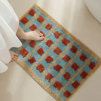 Maro Retro Badematte - Weicher Stoff, Rutschfest, 80x50 cm 2