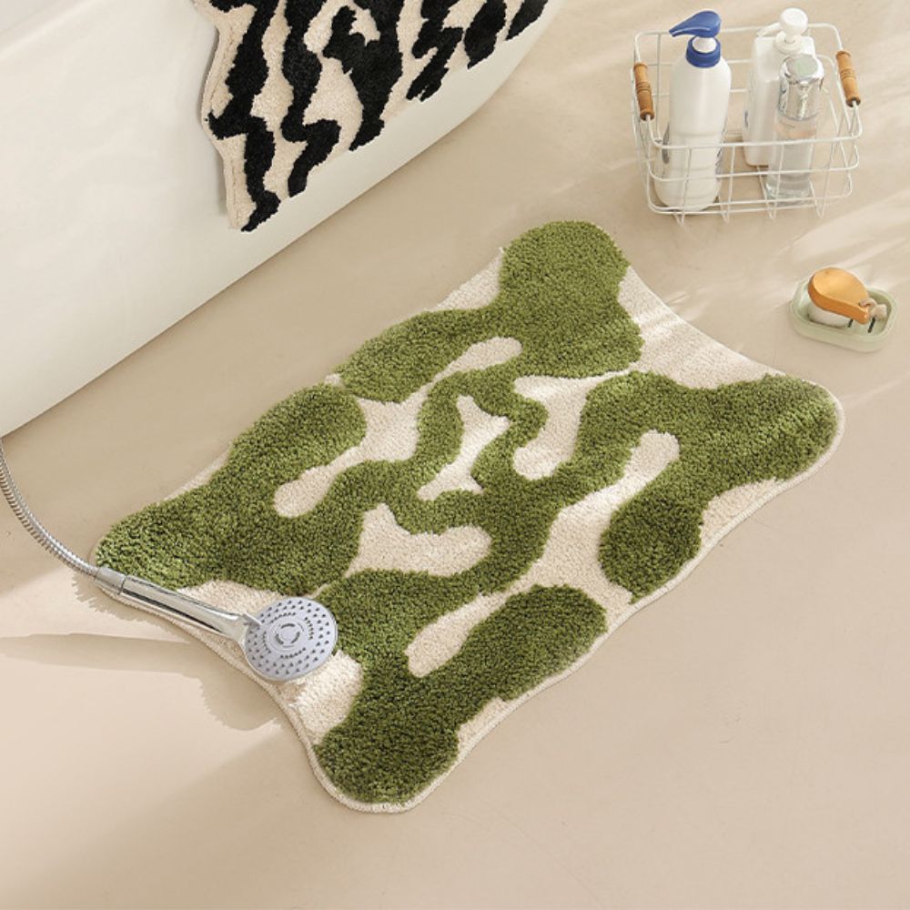 Maro Retro Badematte - Weicher Stoff, Rutschfest, 80x50 cm 3