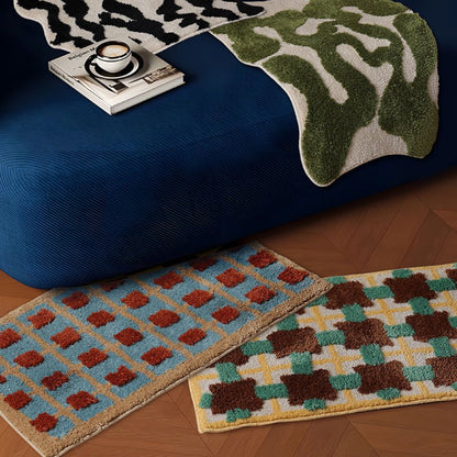 Maro Retro Badematte - Weicher Stoff, Rutschfest, 80x50 cm 4
