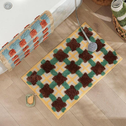 Maro Retro Badematte - Weicher Stoff, Rutschfest, 80x50 cm 5