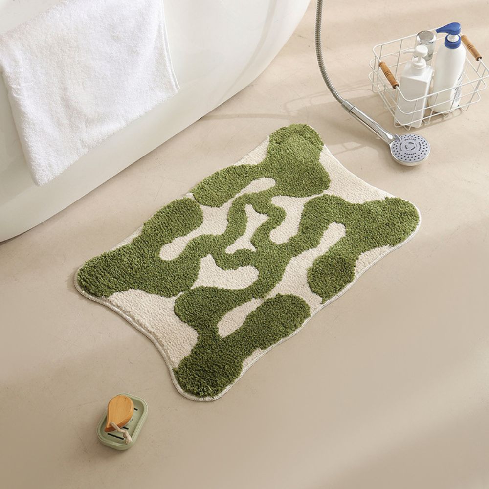 Maro Retro Badematte - Weicher Stoff, Rutschfest, 80x50 cm 6