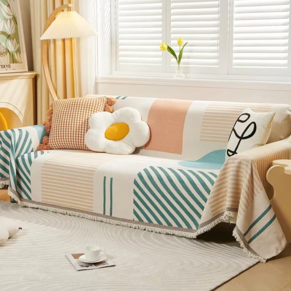 Meringue Sofabezug - Geometrischer Chenille, Modern und Maschinenwaschbar 4